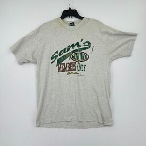 Vtg Sams Club Shirt Members Only Promo Graphic 1993 XL Gray Signed Back
